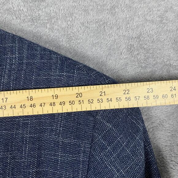 Oak Hill Blazer Mens 2XL Navy Stretch Polka Dot Lined Suit Jacket Career Classic - Picture 10 of 15